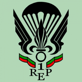 Aufkleber 1° R.E.P. (schwarz - weiss - grau)