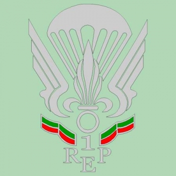 Aufkleber 1° R.E.P. (schwarz - weiss - grau)