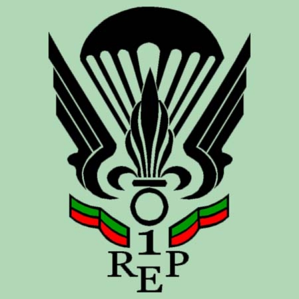 Aufkleber 1° R.E.P. (schwarz - weiss - grau)
