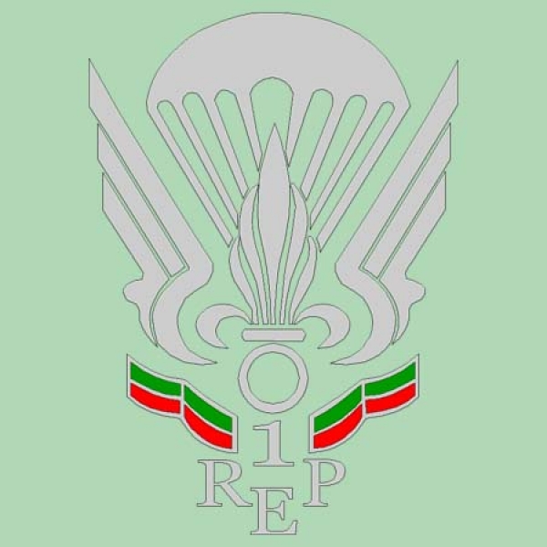 Aufkleber 1° R.E.P. (schwarz - weiss - grau)